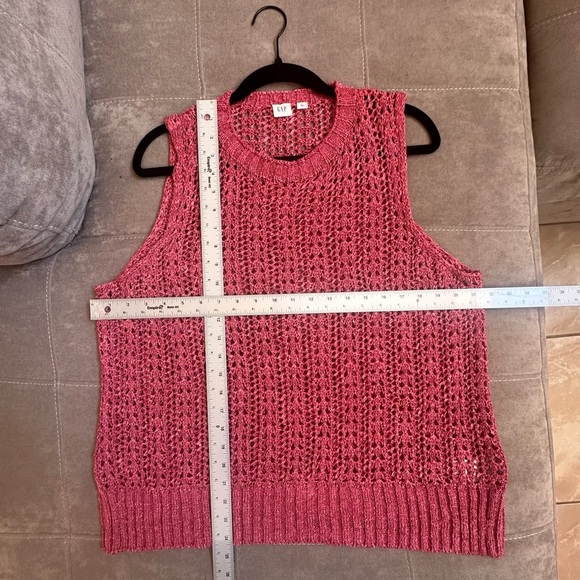 GAP Pink Ribbed Sleeveless Tank Top - Picture 6 of 7